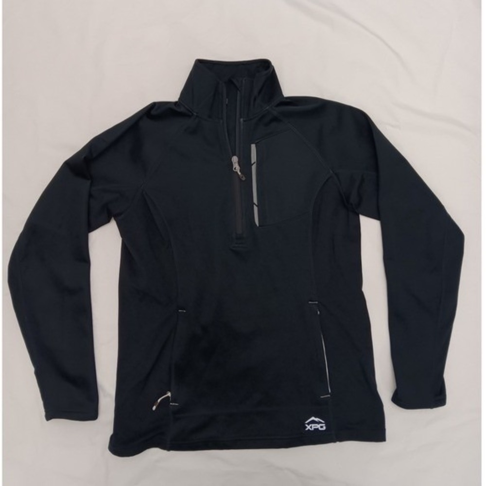 Cabelas XPG Extreme Performance Gear Black 1/4 Zip Pullover Top‎ Men's S/P